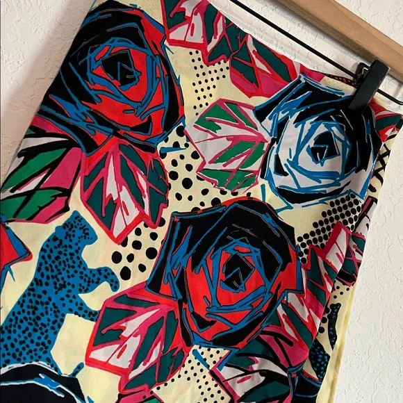 Bimba Y Lola Jaguar Frog Floral Print Scarf - Picture 5 of 6